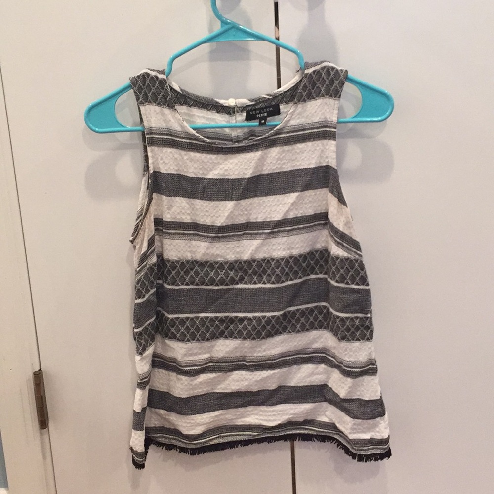 Black and white patterned tank